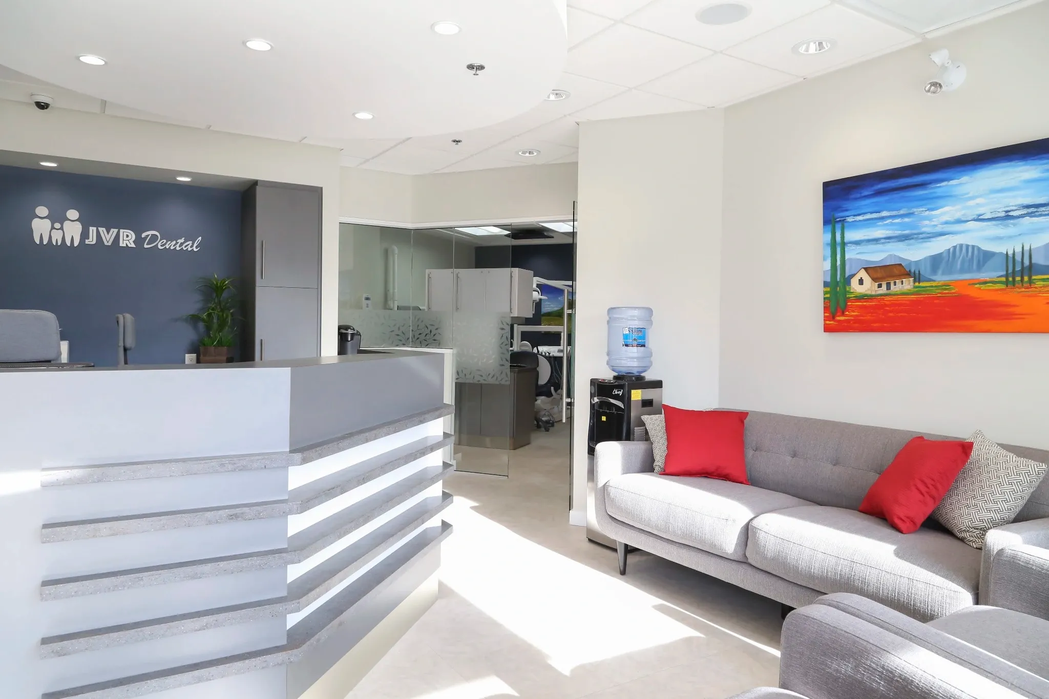 reception area of our dental clinic in walnut grove, bc