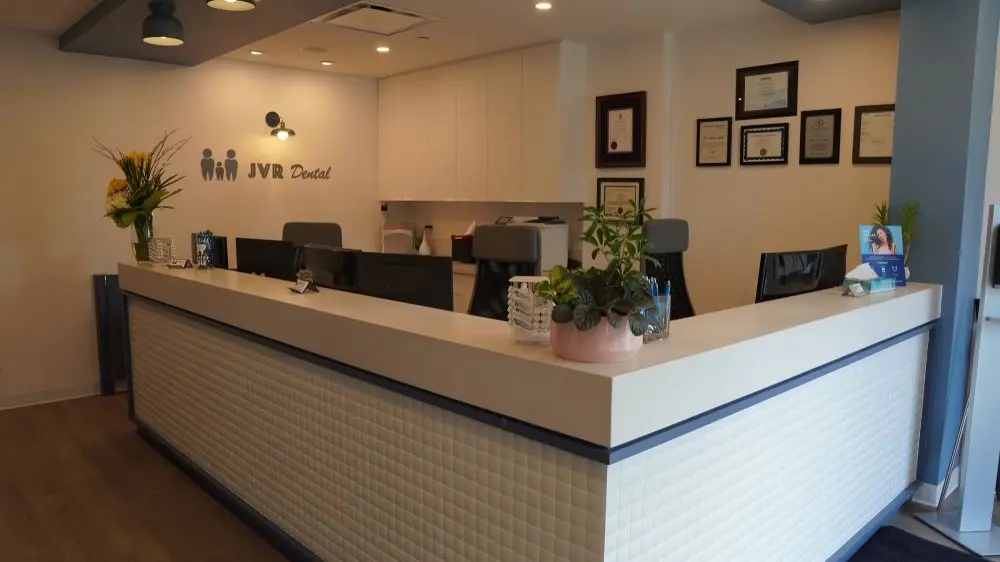 reception area of our jvr dental clinic in walnut grove langley bc